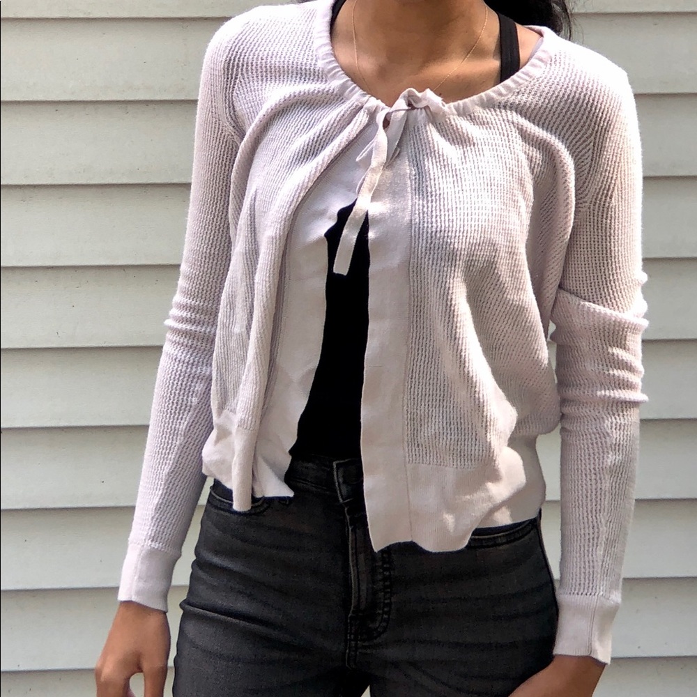 Light Grey Cardigan w/Top String XS